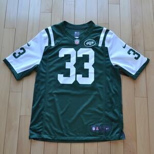 NWT Nike NFL New York Jets Football Jersey Green White Adams 33 Size Large